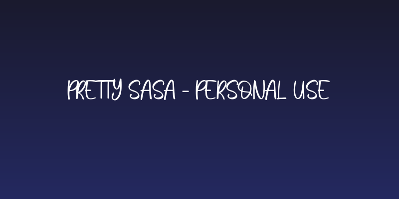 Pretty Sasa - Personal Use Social Header