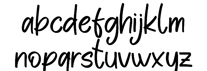 Pretty Sasa - Personal Use Font LOWERCASE