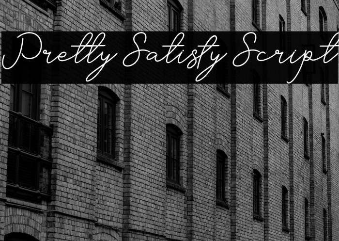 Pretty Satisfy Script Font examples