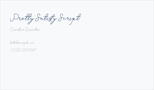 Pretty Satisfy Script Business Card