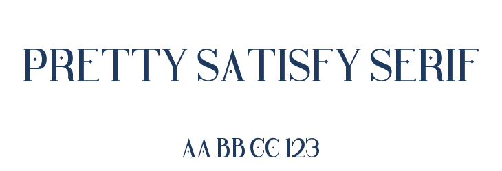 Pretty Satisfy Serif Font Preview