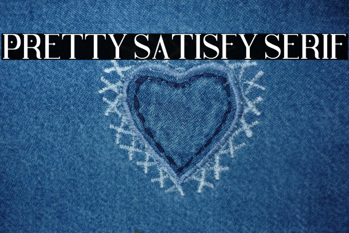 Pretty Satisfy Serif Caratteri examples