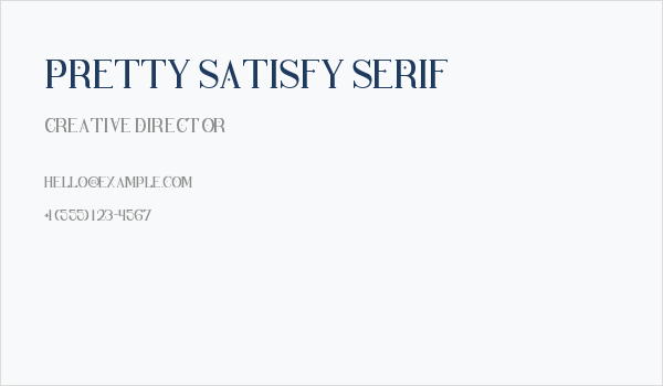 Pretty Satisfy Serif Business Card