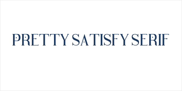 Pretty Satisfy Serif Logo