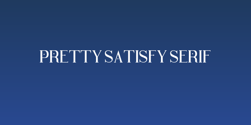 Pretty Satisfy Serif Social Header