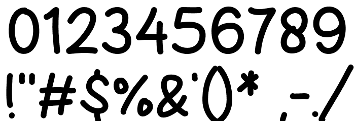 Pretty Single Font OTHER CHARS