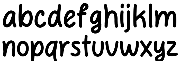 Pretty Single Font LOWERCASE