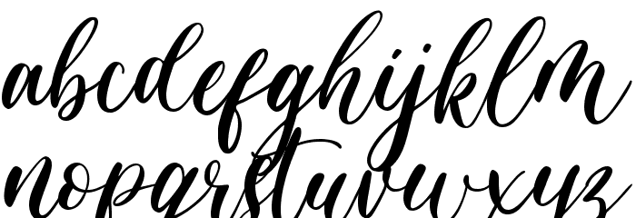 Pretty Smile Font LOWERCASE