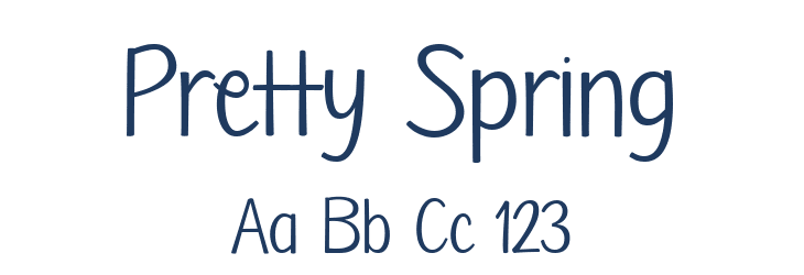 Pretty Spring Font Preview