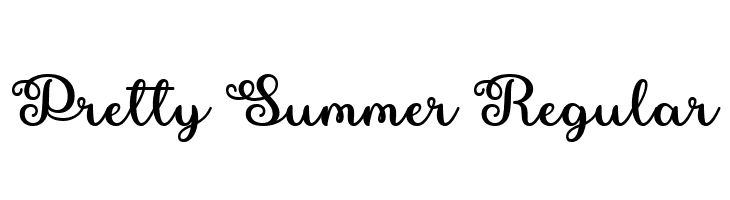 Pretty Summer Regular  नि: शुल्क फ़ॉन्ट्स डाउनलोड