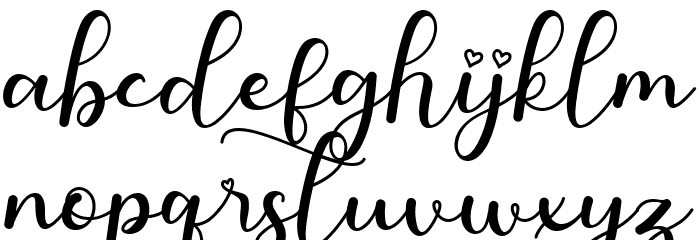 Pretty Valentine Font LOWERCASE