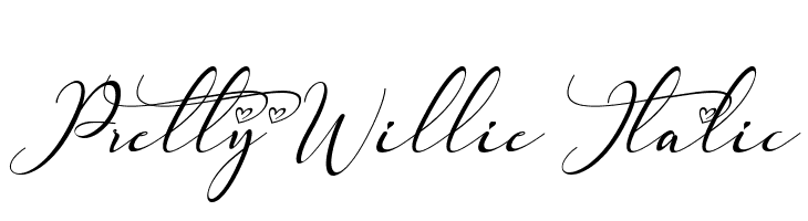 Pretty Willie Italic  नि: शुल्क फ़ॉन्ट्स डाउनलोड
