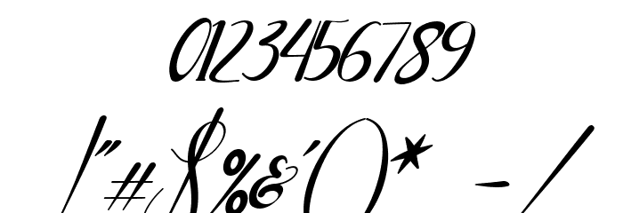 Pretty Willie Italic Font OTHER CHARS
