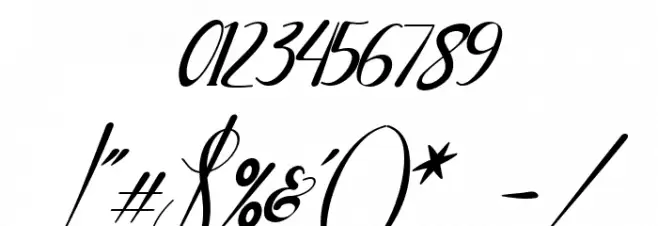 Pretty Willie Italic Font OTHER CHARS
