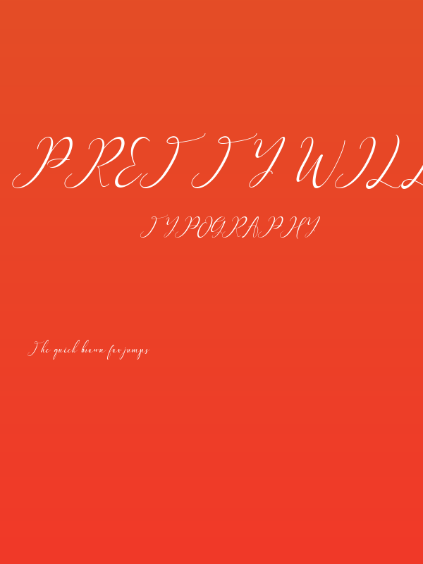 Pretty Willie Italic Poster