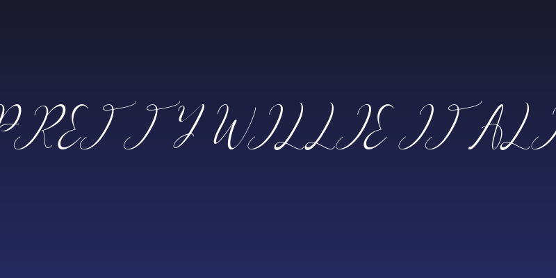 Pretty Willie Italic Social Header