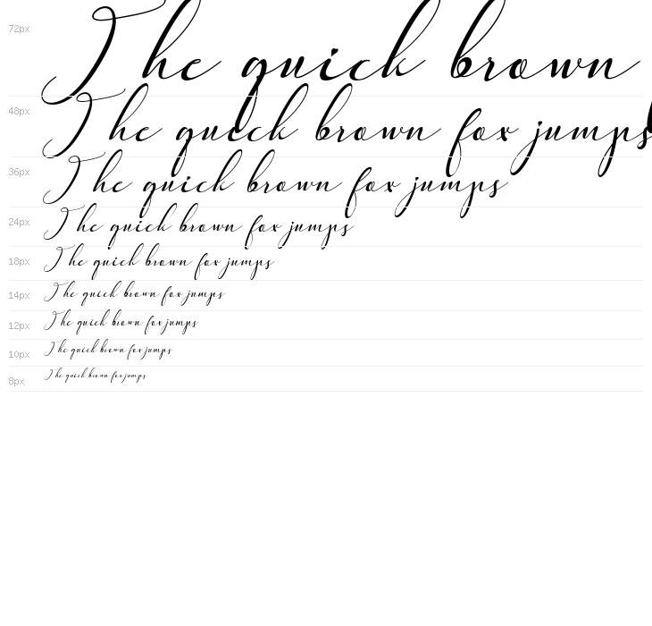 Pretty Willie Italic Waterfall