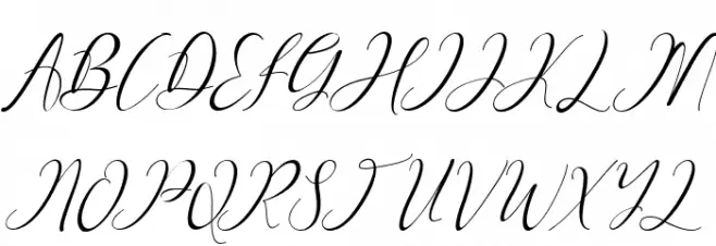Pretty Willie Italic फ़ॉन्ट अपरकेस