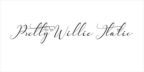 Pretty Willie Italic Logo