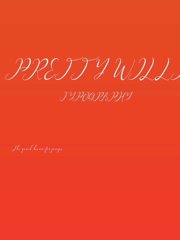 Pretty Willie Italic Poster