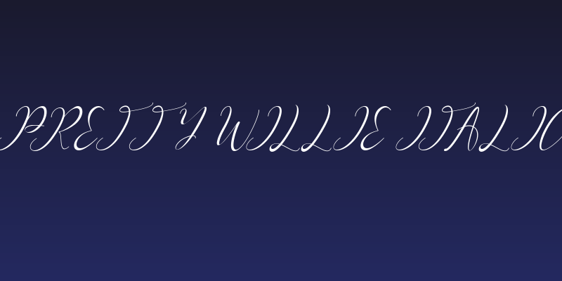 Pretty Willie Italic Social Header