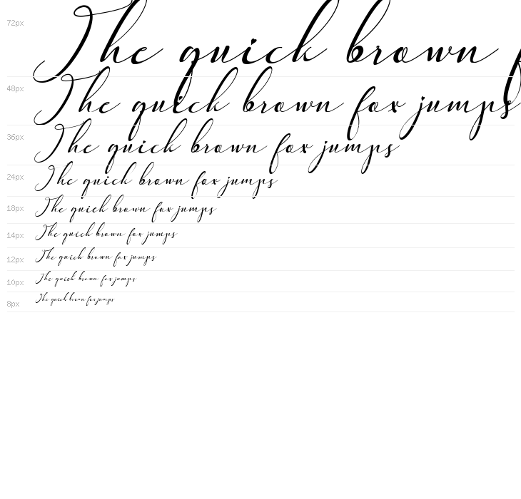 Pretty Willie Italic Waterfall