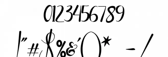 Pretty Willie Font OTHER CHARS