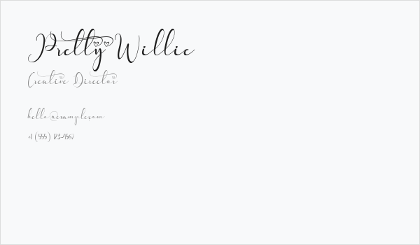 Pretty Willie Business Card