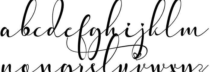 Pretty Willie Font LOWERCASE