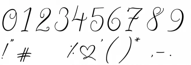 Pretty Women Script フォント その他の文字