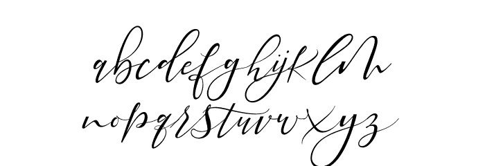 Pretty Women Script Font LOWERCASE