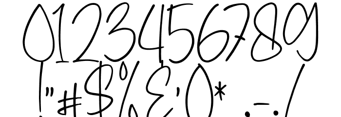 Pretty Yellow Regular Font OTHER CHARS