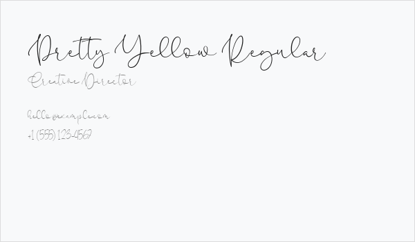 Pretty Yellow Regular Business Card