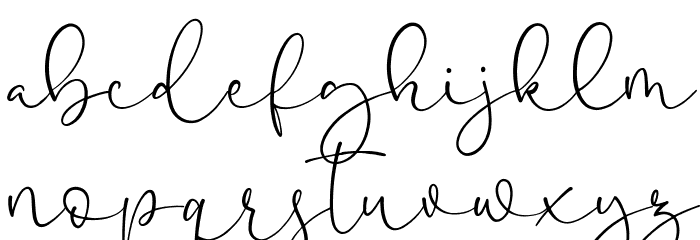Pretty Yellow Regular Font LOWERCASE