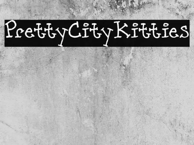 PrettyCityKitties Font examples