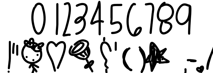 PrettyGirl Font OTHER CHARS