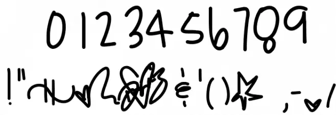 PrettyInPinks Font OTHER CHARS