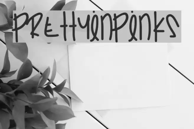 PrettyInPinks Font examples