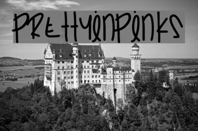 PrettyInPinks Font examples