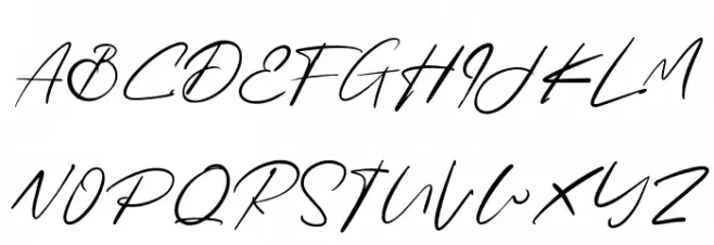 PrettyRosseRegular フォント 大文字