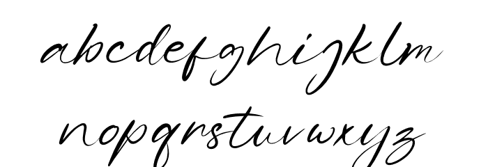 PrettyRosseRegular Font LOWERCASE