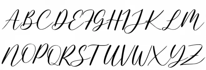 PrettyShine 字体 大写