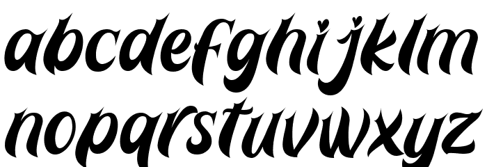Prettyla Font LOWERCASE