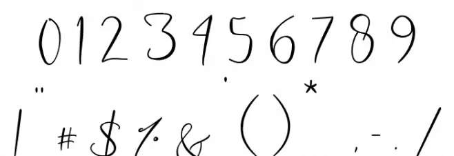 Prettylife Font OTHER CHARS