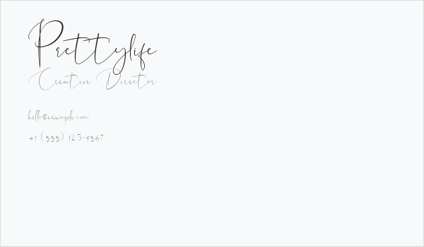 Prettylife Business Card