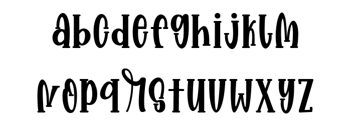 Prettysally Font LOWERCASE