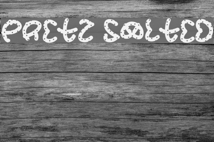 Pretz Salted Font examples
