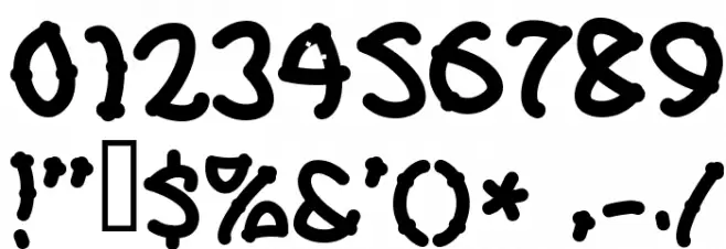 Pretz Unsalted Font OTHER CHARS