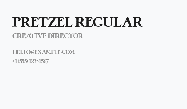 Pretzel Regular Business Card