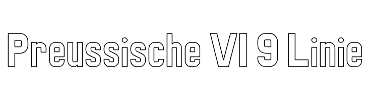 Preussische VI 9 Linie  免费字体下载